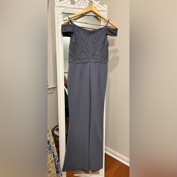 001 Gorgeous Adrianna Papell Blue Gown formal prom - Picture 5 of 8